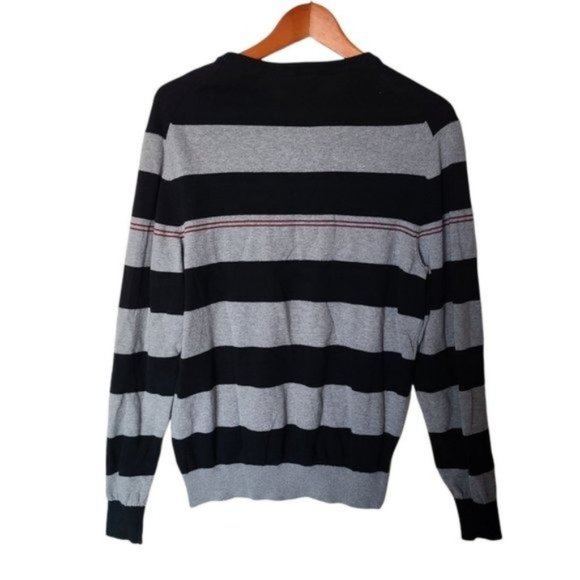 John Bartlett Consensus Men's Stripe Crew Neck Sweater size M Medium 100% Cotton - Picture 7 of 9
